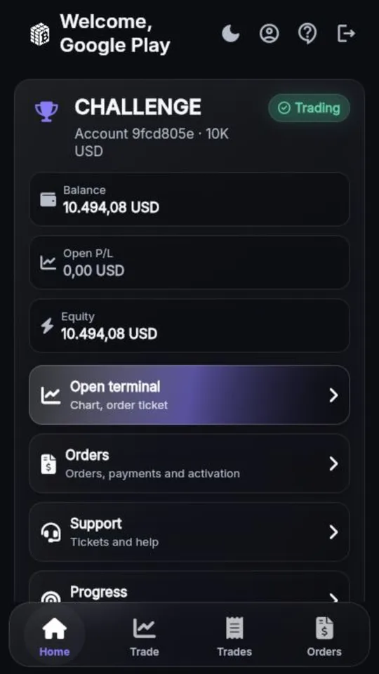 Account selector